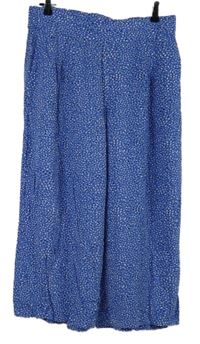 Dámské modro-černé puntíkované culottes kalhoty M&S
