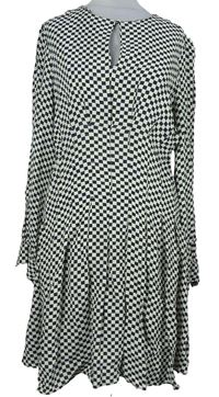 Dámské bílo-černé kostkované šaty Reiss 