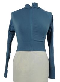 Dámská modrá sportovní elastická propínací mikina Superdry 