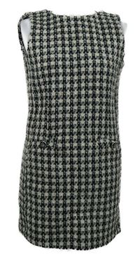 Dámské černo-bílé vzorované pletené šaty Primark 