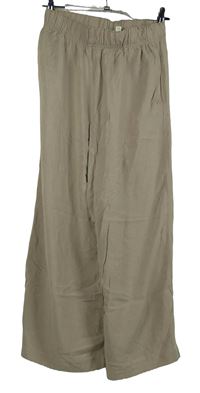 Dámské béžové volné kalhoty H&M