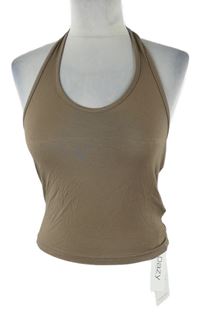 Nové - Dámský hnědý crop top Dazy 