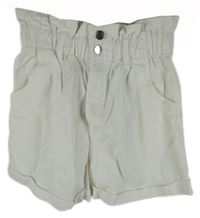 Dámské bílé plátěné kraťasy H&M