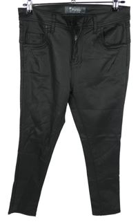 Dámské černé koženkové skinny kalhoty Multiblu 