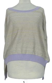 Dámský béžovo-lila melírovaný svetr M&S