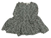 Bílo-černo-modré šaty s leopardím vzorem M&S