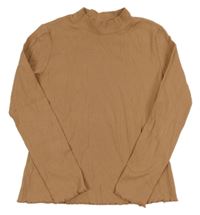 Béžové žebrované triko H&M