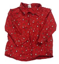 Červená košile s obrázky H&M