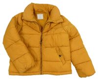 Hořčicová šusťáková zimní bunda Primark