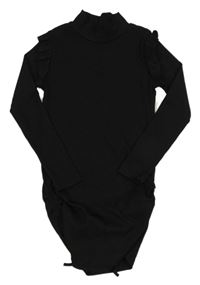 Černé žebrované triko