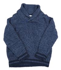 Tmavomodrý melírovaný svetr Impidimpi