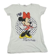 Bílé tričko s Minnie Disney