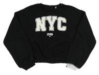 Černá crop mikina s písmeny C&A