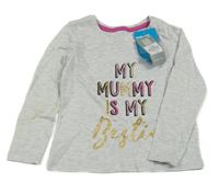 Nové - Světlešedé triko s nápisem Primark