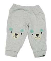 Světlešedé melírované tepláky s medvídky Pocopiano