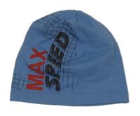 Modro-černo-červená bavlněná čepice MAX SPEED