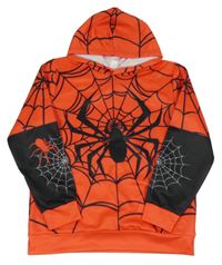 Červeno-černá mikina Spiderman s kapucí