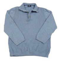 Modrý svetr s límečkem Next