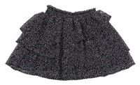 Černá vzorovaná šifonová sukně H&M