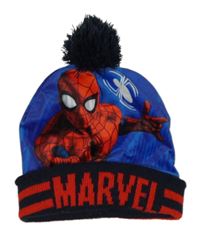Modro-červená čepice se Spidermanem a bambulí Marvel42-46