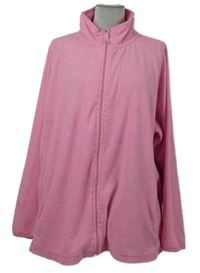 Dámská světlerůžová fleecová propínací mikina s rolákem Janina