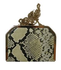 Dámská smetanovo-černá vzorovaná koženková společenská kabelka Glamorous