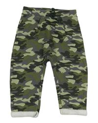 Khaki army zateplené tepláky Ergee