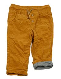 Oranžové podšité manšestráky Topomini