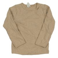 Béžové žebrované triko H&M