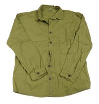 Olivová riflová košile Tu
