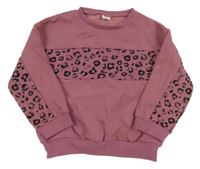 Růžová mikina se vzorem Next