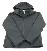 Tmavošedá softshellová bunda s kapucí H&M