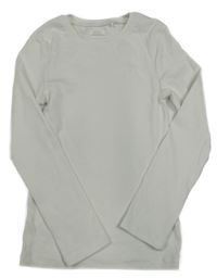 Bílé žebrované triko Next