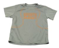 Šedé sportovní tričko s nápisem