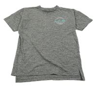 Šedé melírované tričko s nápisem Primark