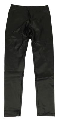 Černé koženkové legíny H&M