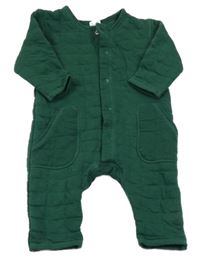 Tmavozelený prošívaný overal H&M