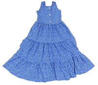 Modré šaty s kytičkami Next 