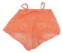 Neonově oranžový síťovaný crop top Matalan