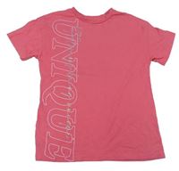 Růžové tričko s nápisem zn. River Island 