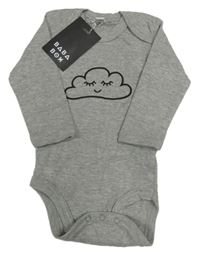 Nové - Šedé melírované body s mráčky 