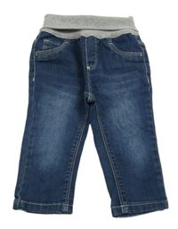 Tmavomodré rifle s úpletovým pasem s. Oliver 