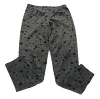 Tmavošedé hvězdičkované plyšové legíny