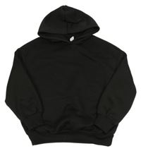 Černá mikina s kapucí Shein