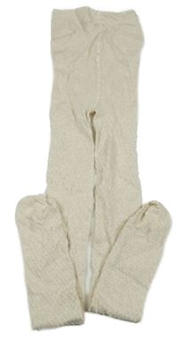 Béžové vzorované punčocháče 