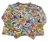 Světlerůžová sametová mikina s vánočním motivem Tezenis