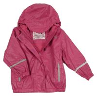Růžová nepromokavá jarní bunda s kapucí Lupilu