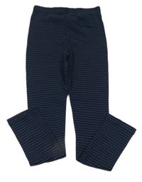 Černo-tmavomodré pruhované spodní legíny Kiki&Koko