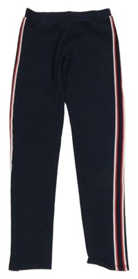 Tmavomodré legíny s pruhy H&M