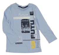 Světlemodré triko s nápisy Kids 